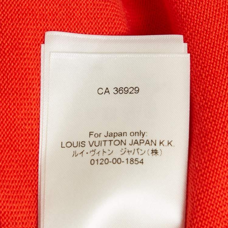 Pre Owned تي شيرت لويس فويتون قطن مطرز بشعار على دبوس أزرق مقاس متوسط (ميديوم)