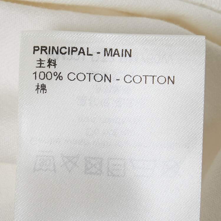 Pre Owned Louis Vuitton White Printed Jersey Amen Break T-Shirt M