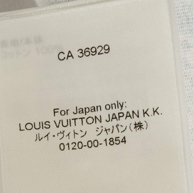 Pre Owned Louis Vuitton x Yayoi Kusama White Pumpkin Print Jersey T-Shirt M