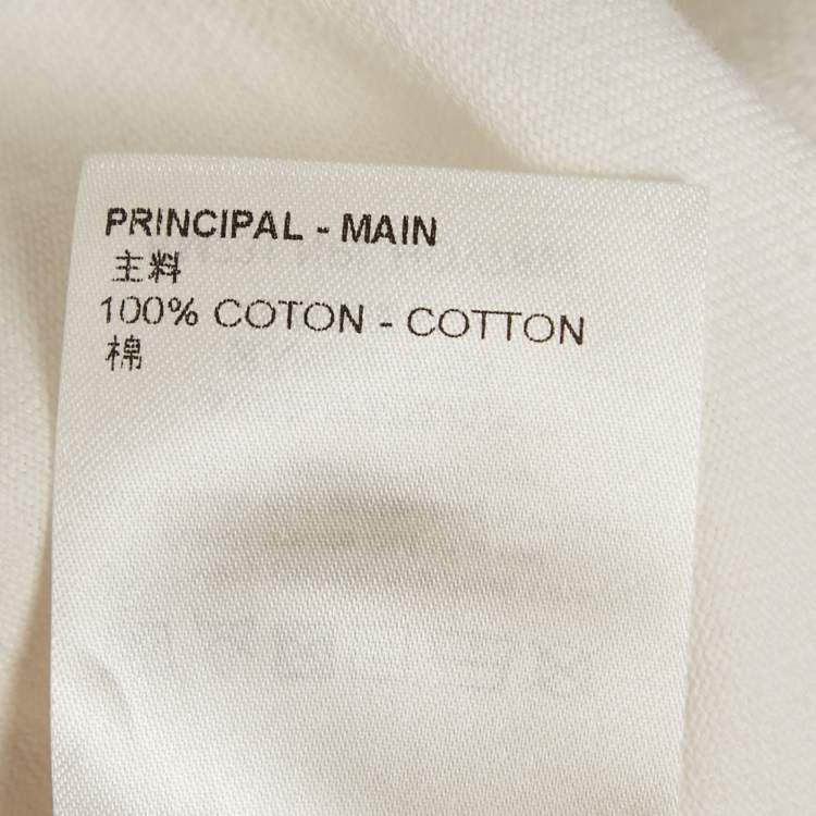 Pre Owned Louis Vuitton White Rainbow Print Jersey Crewneck T-Shirt M