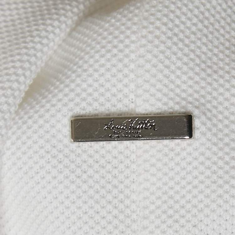 Pre Owned Louis Vuitton White Damier Jersey Crewneck T-Shirt S