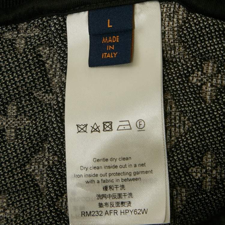 Pre Owned Louis Vuitton Grey Monogram Embossed Cotton Shorts L