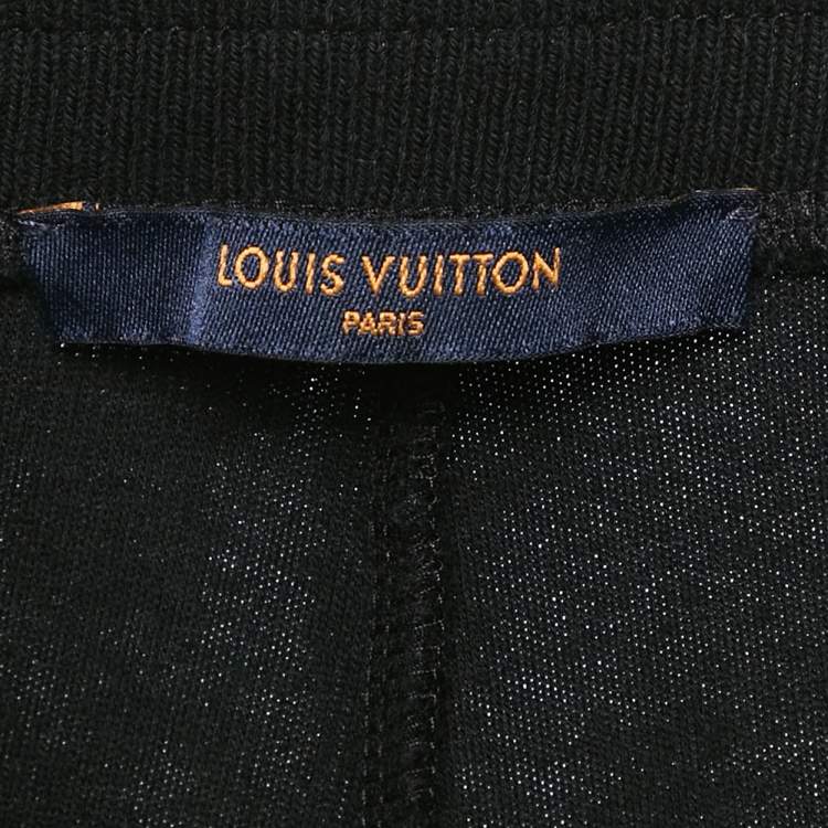 Pre Owned Louis Vuitton Black Cotton Knit Joggers L