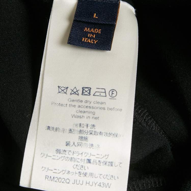 Pre Owned Louis Vuitton Black Cotton Knit Joggers L