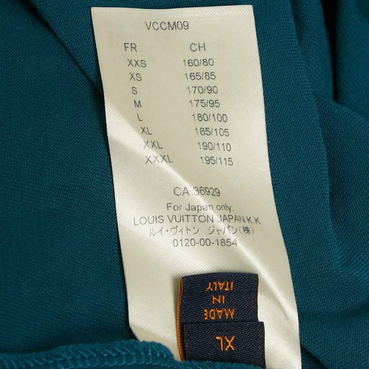 Pre Owned Louis Vuitton Blue Monogram Print Gradient Cotton T-Shirt XL 