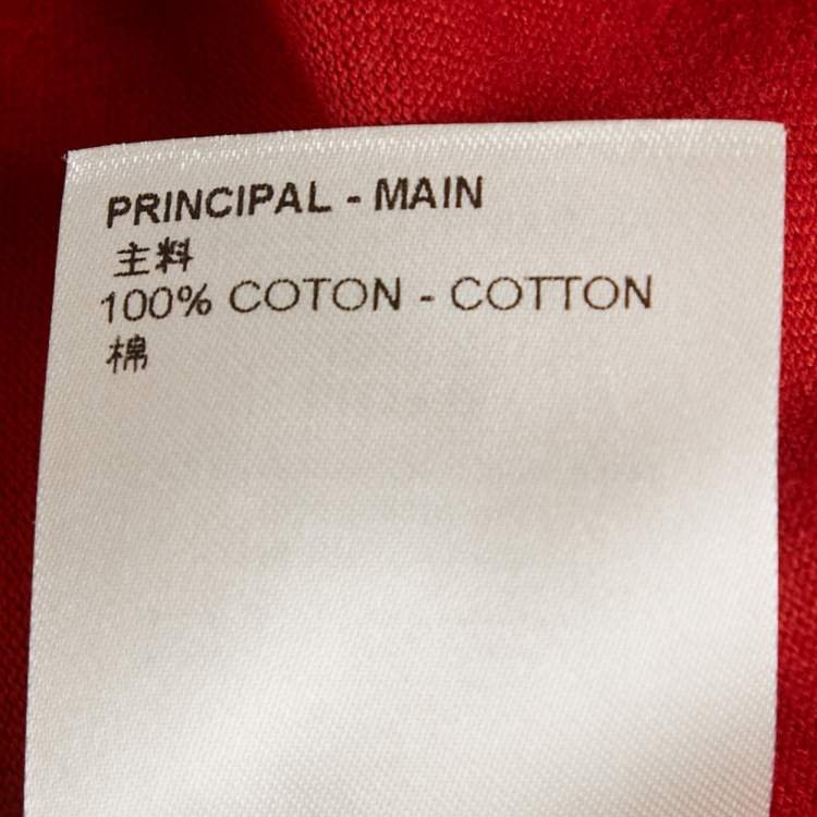 Pre Owned Louis Vuitton Red Cotton Crew Neck T-Shirt XL