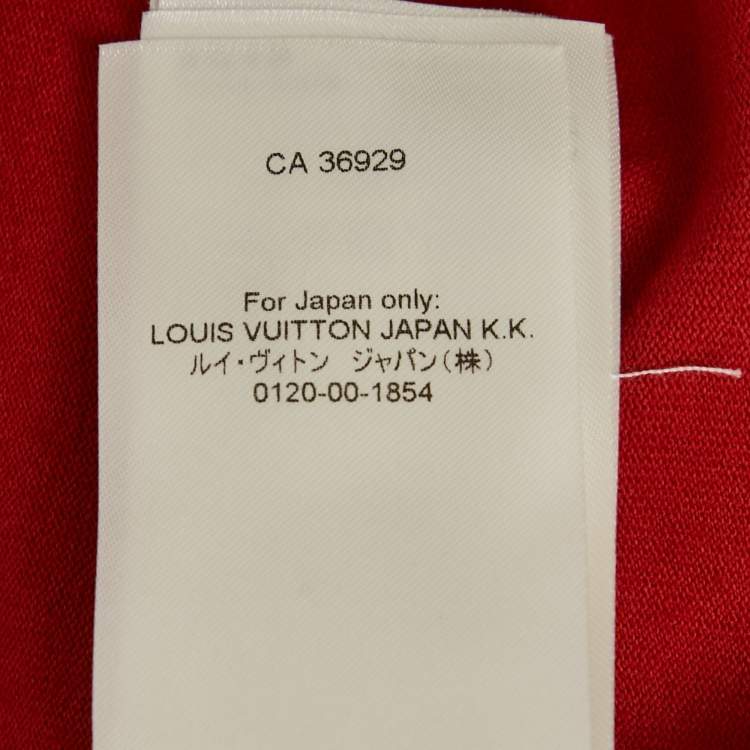 Pre Owned Louis Vuitton Red Cotton Crew Neck T-Shirt XL