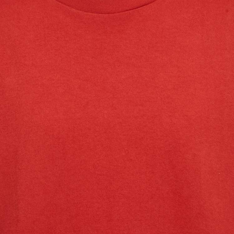 Pre Owned Louis Vuitton Red Cotton Crew Neck T-Shirt XL