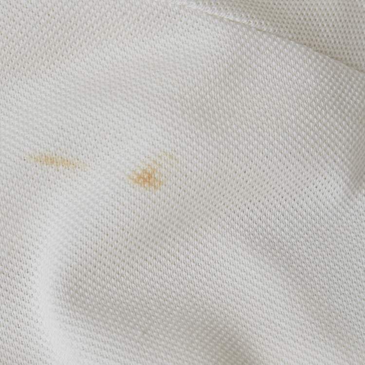 Pre Owned تي شيرت لوي فيتون دامير جيرسي أبيض برقبة مستديرة مقاس كبير جداً (إكسترا لارج)