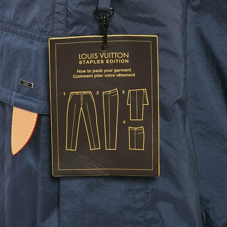 Pre Owned Louis Vuitton Blue Nylon Cargo Pants XL
