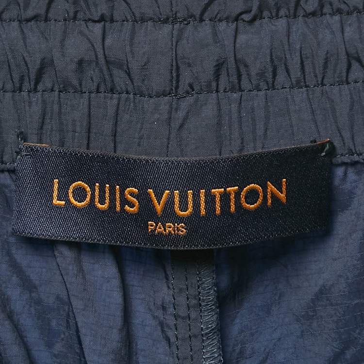 Pre Owned Louis Vuitton Blue Nylon Cargo Pants XL
