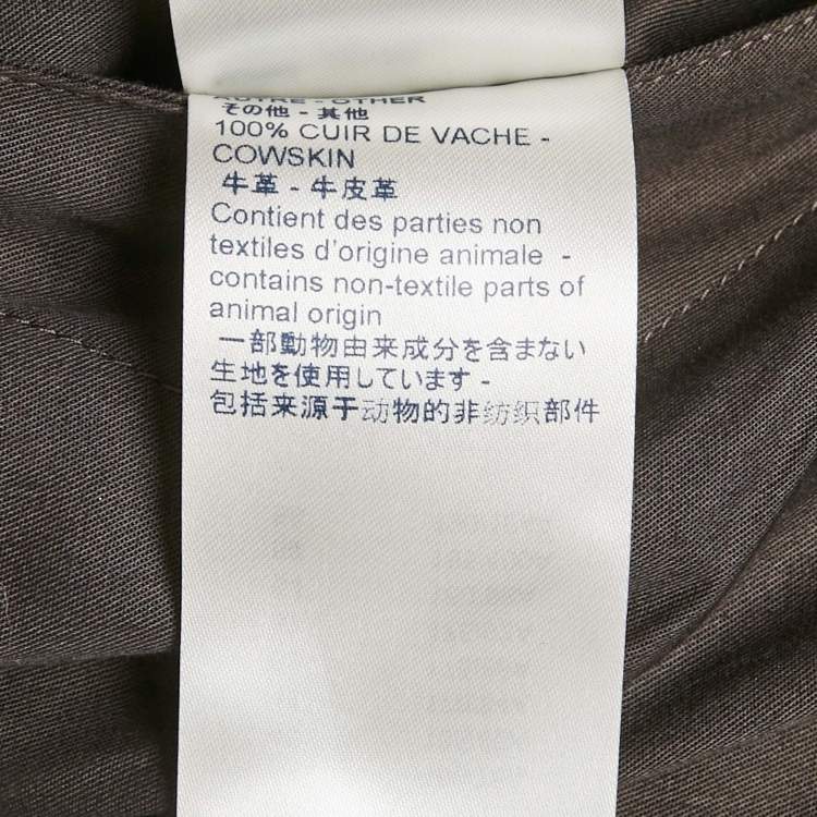 Pre Owned Louis Vuitton Brown Monogram Faux Leather Admiral Jacket L