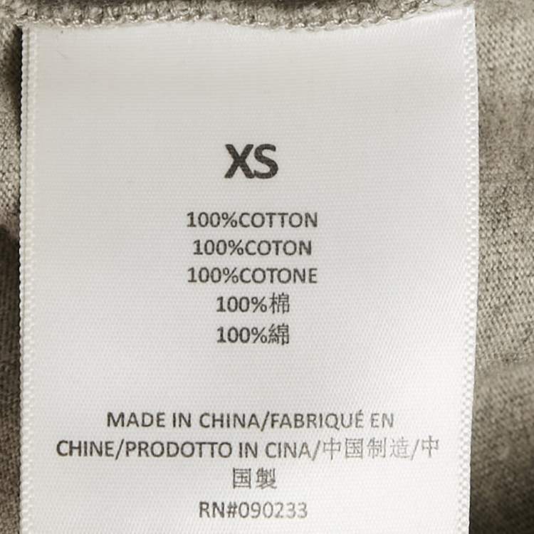 Pre Owned Louis Vuitton Staples Edition Dark Grey Cotton Inside Out Oversized T-Shirt S