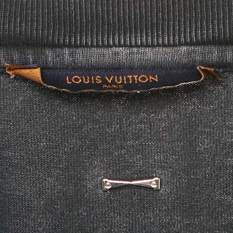 Pre Owned Louis Vuitton Staples Edition Dark Grey Cotton Inside Out Oversized T-Shirt S