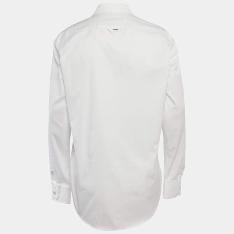 Pre Owned قميص لوي فيتون أكمام طويلة قطن طباعة متدرج أبيض كبير