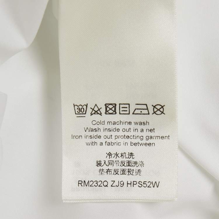 Pre Owned قميص لوي فيتون أكمام طويلة قطن طباعة متدرج أبيض كبير