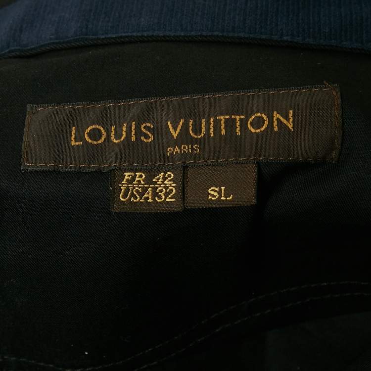 Pre Owned Louis Vuitton Black Cotton Regular Fit Pants L