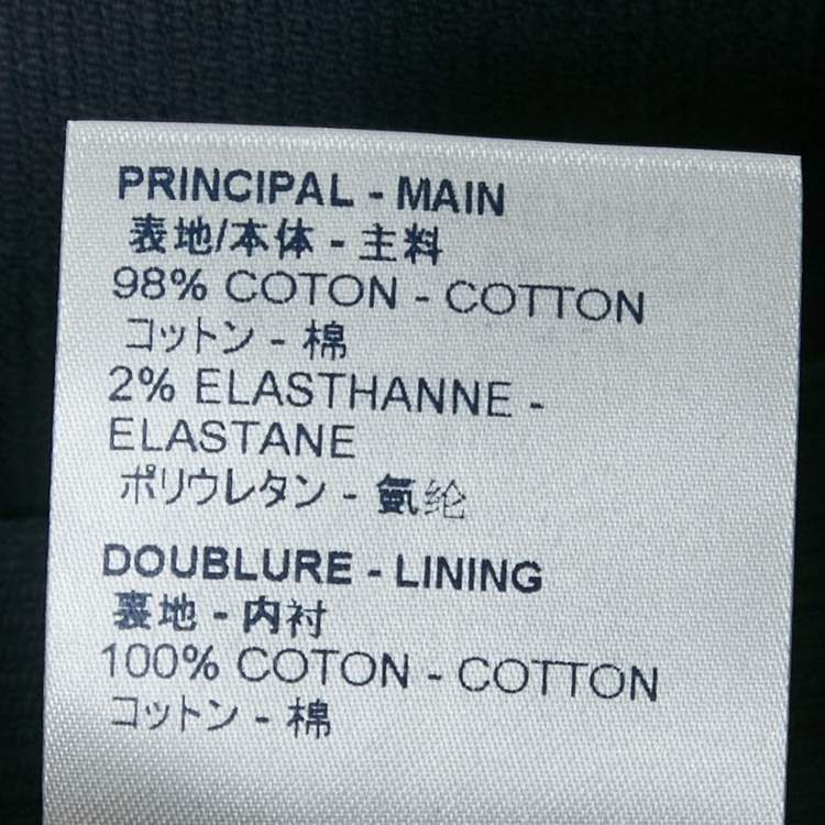 Pre Owned Louis Vuitton Navy Blue Cotton Short XS