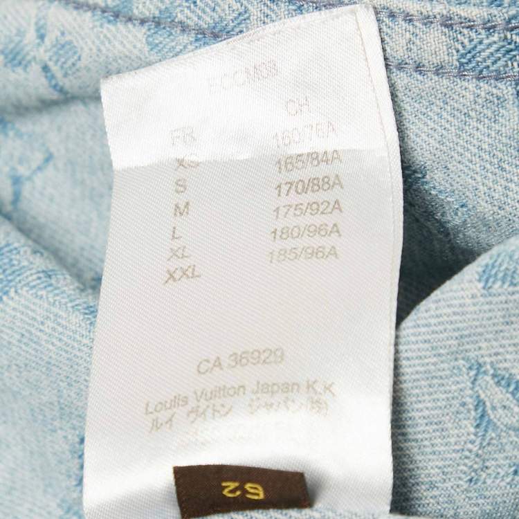 مملوكة مسبقًا Louis Vuitton X Supreme Blue Monogram Denim Trucker Jacket XL