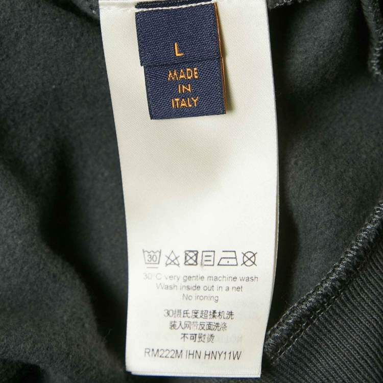 مملوكة مسبقًا Louis Vuitton Grey Damier Spread Print Cotton Sweatshirt L