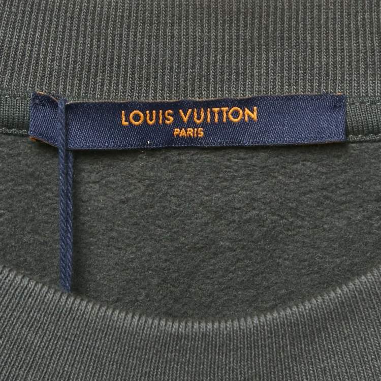مملوكة مسبقًا Louis Vuitton Grey Damier Spread Print Cotton Sweatshirt L
