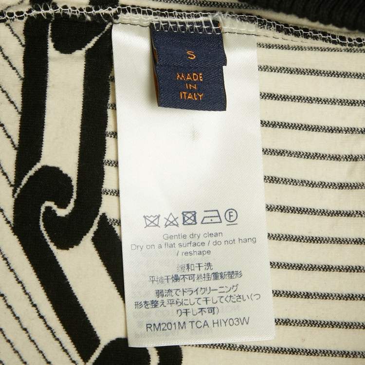 Pre Owned  Louis Vuitton Black /White Cotton Blend 3D Effect Sweatshirt S
