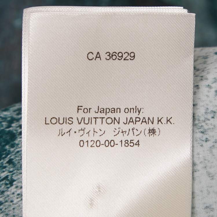 Pre Owned Louis Vuitton Green Cotton Graphic Monogram Long Sleeve Shirt M