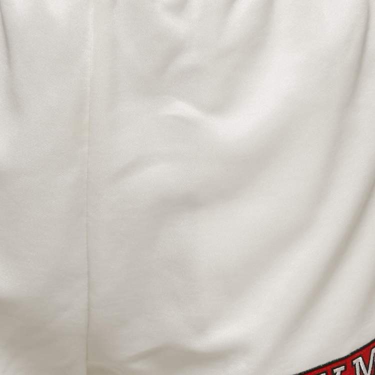 Pre Owned Louis Vuitton White Jersey Running Shorts M