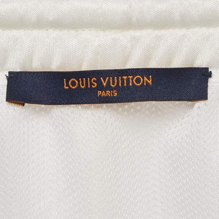 Pre Owned Louis Vuitton White Jersey Running Shorts M