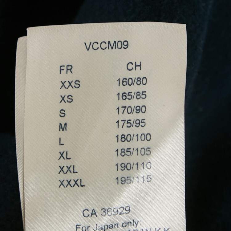 Pre Owned Louis Vuitton Navy Blue Knit Zip Detail Sweatshirt M