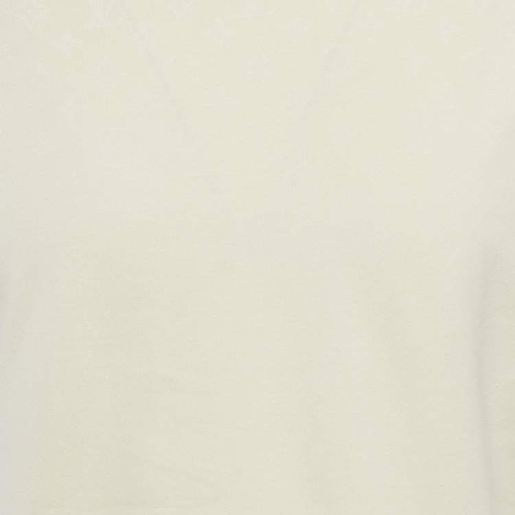 مملوكة مسبقًا Louis Vuitton Cream Monogram Gradient Cotton Knit T-Shirt M