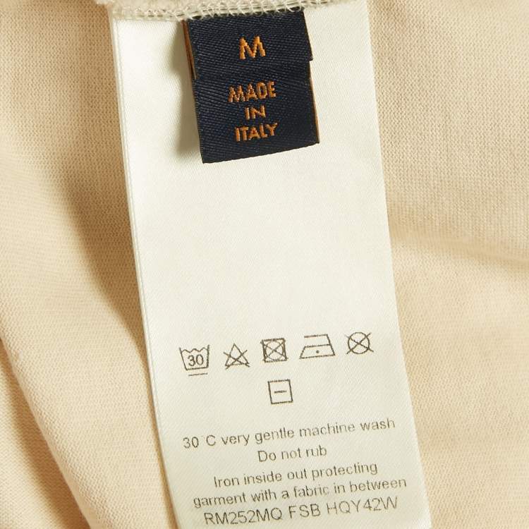 مملوكة مسبقًا Louis Vuitton Cream Monogram Gradient Cotton Knit T-Shirt M
