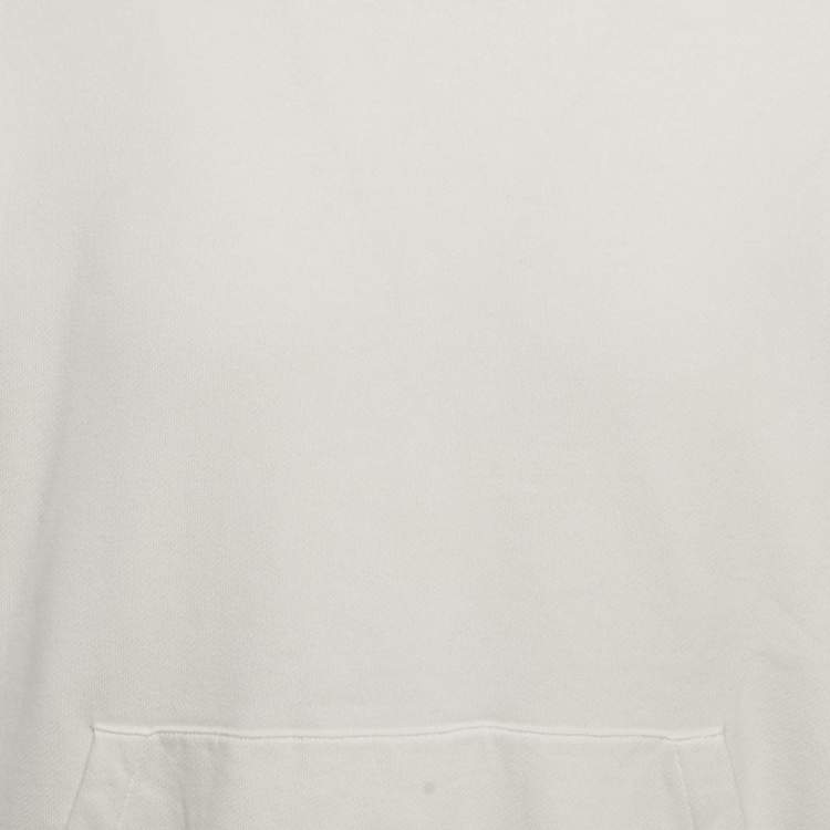 Pre Owned Louis Vuitton White Cotton Hoodie XL