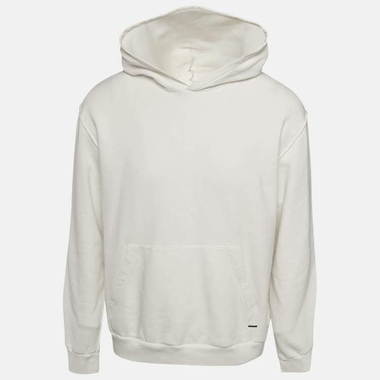 Pre Owned Louis Vuitton White Cotton Hoodie XL