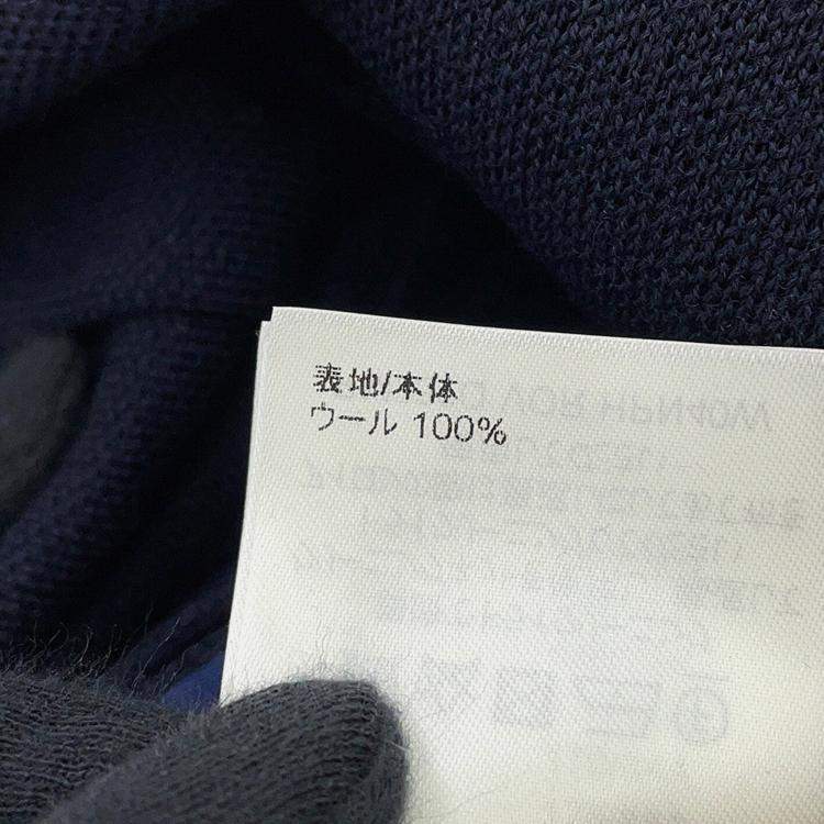 Pre Owned Louis Vuitton Monogram Jacket Navy Wool 100%  Size S 