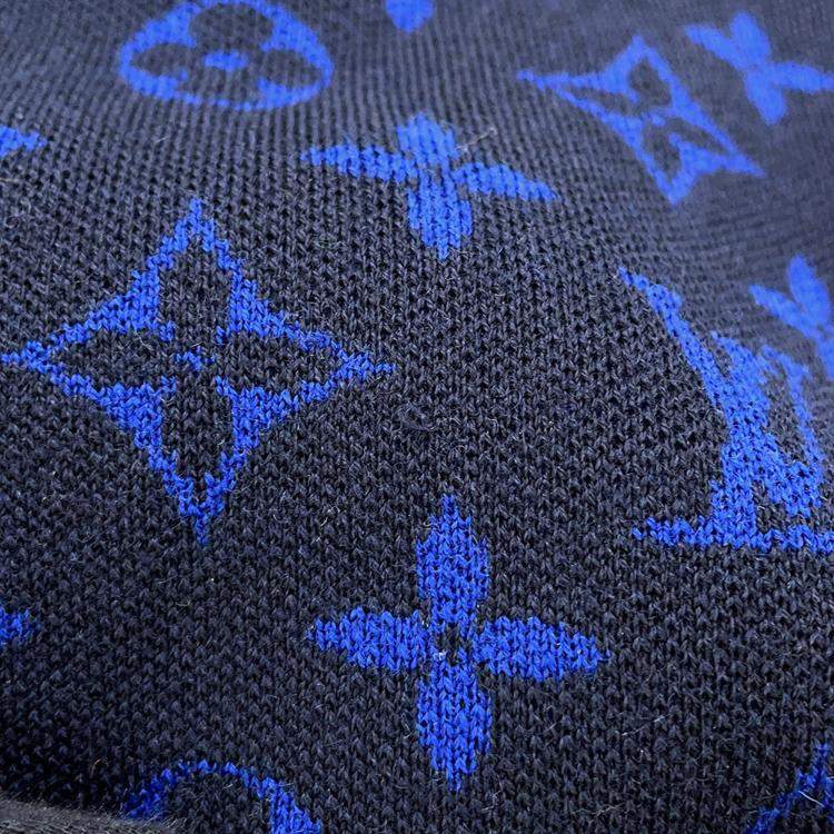 Pre Owned Louis Vuitton Monogram Jacket Navy Wool 100%  Size S 