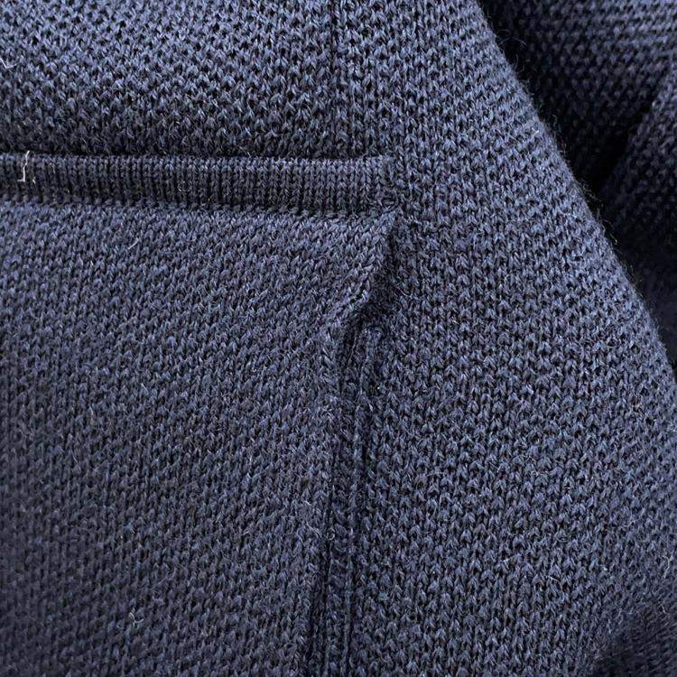 Pre Owned Louis Vuitton Monogram Jacket Navy Wool 100%  Size S 