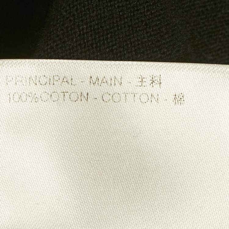 Pre Owned Louis Vuitton Black Marque L.Vuitton déposée Intarsia Cotton T-Shirt 4L