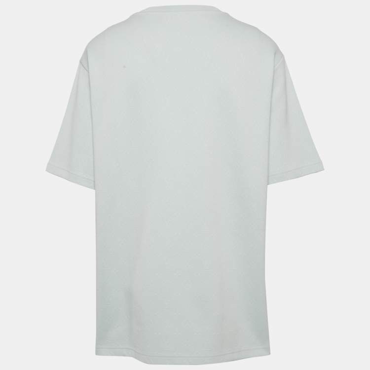 Pre Owned Louis Vuitton Blue Monogram Cotton 3D Pocket T-Shirt 4L