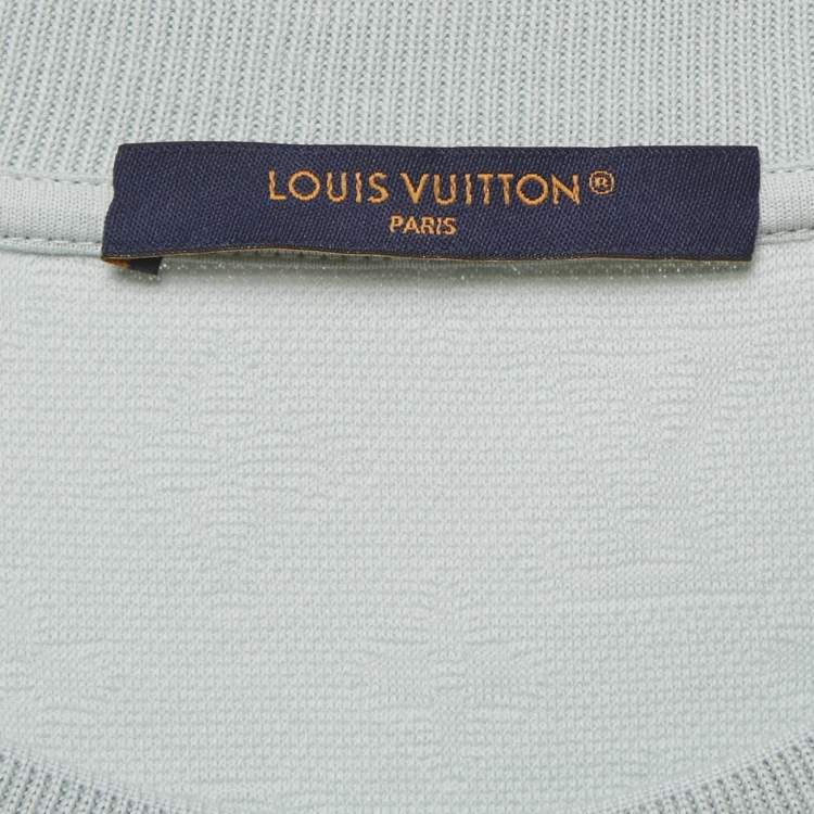 Pre Owned Louis Vuitton Blue Monogram Cotton 3D Pocket T-Shirt 4L