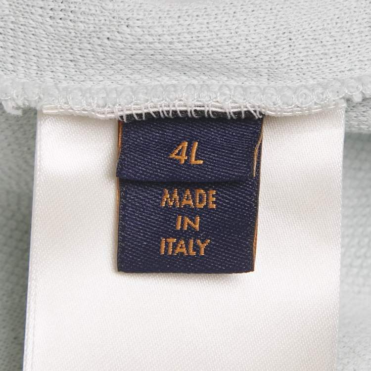 Pre Owned Louis Vuitton Blue Monogram Cotton 3D Pocket T-Shirt 4L