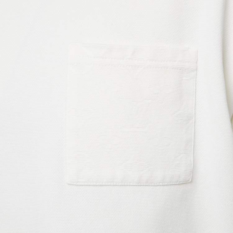 مملوكة مسبقًا Louis Vuitton White Cotton Monogram Pocket T-Shirt XXL