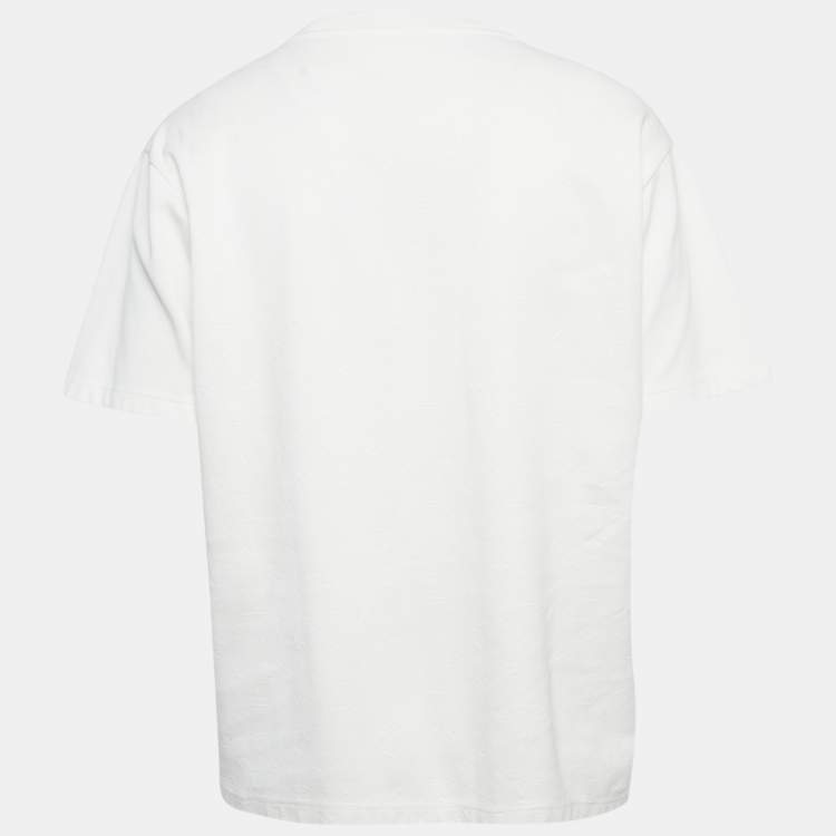 مملوكة مسبقًا Louis Vuitton White Cotton Monogram Pocket T-Shirt XXL