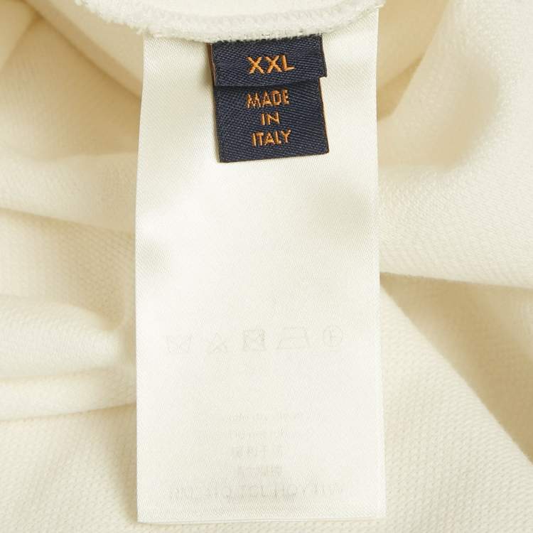 مملوكة مسبقًا Louis Vuitton White Cotton Monogram Pocket T-Shirt XXL