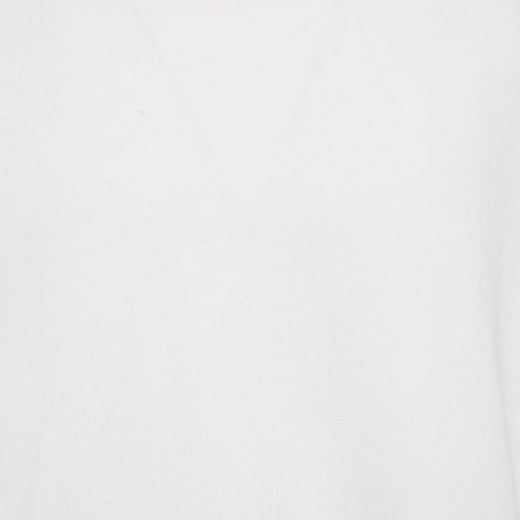 مملوكة مسبقًا Louis Vuitton White Monogram Gradient Sleeve Cotton T-Shirt 4L