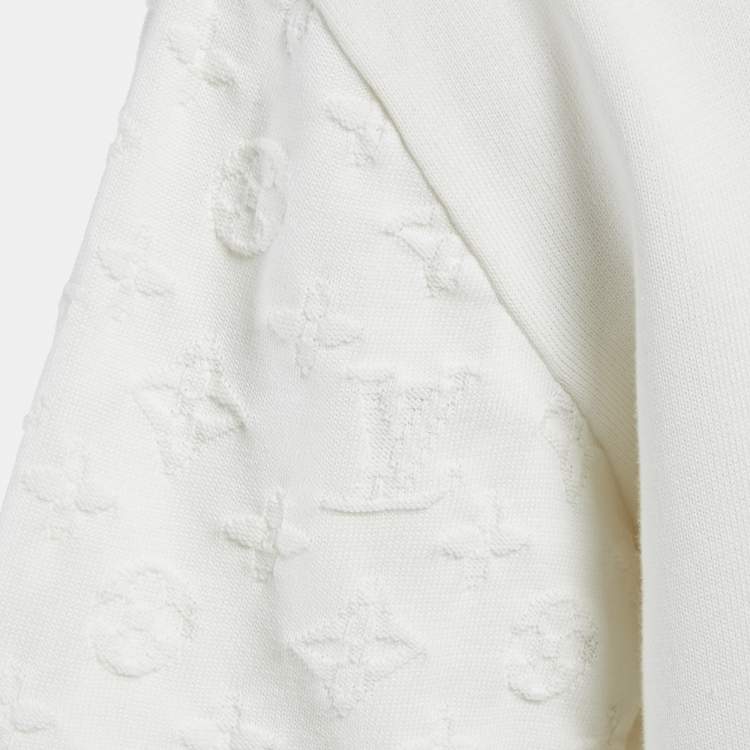 مملوكة مسبقًا Louis Vuitton White Monogram Gradient Sleeve Cotton T-Shirt 4L