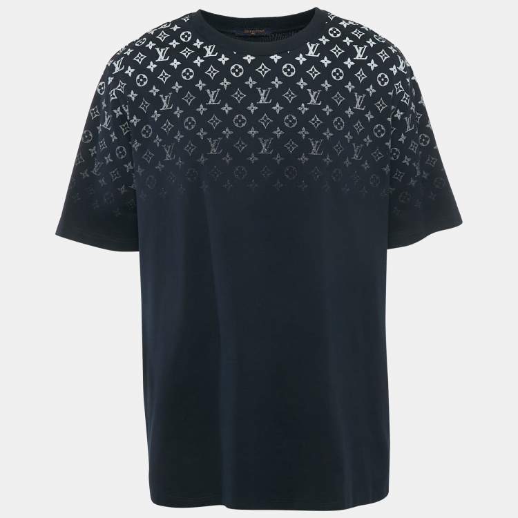 مملوكة مسبقًا Louis Vuitton Navy Blue Monogram Gradient Jersey T-Shirt 5L