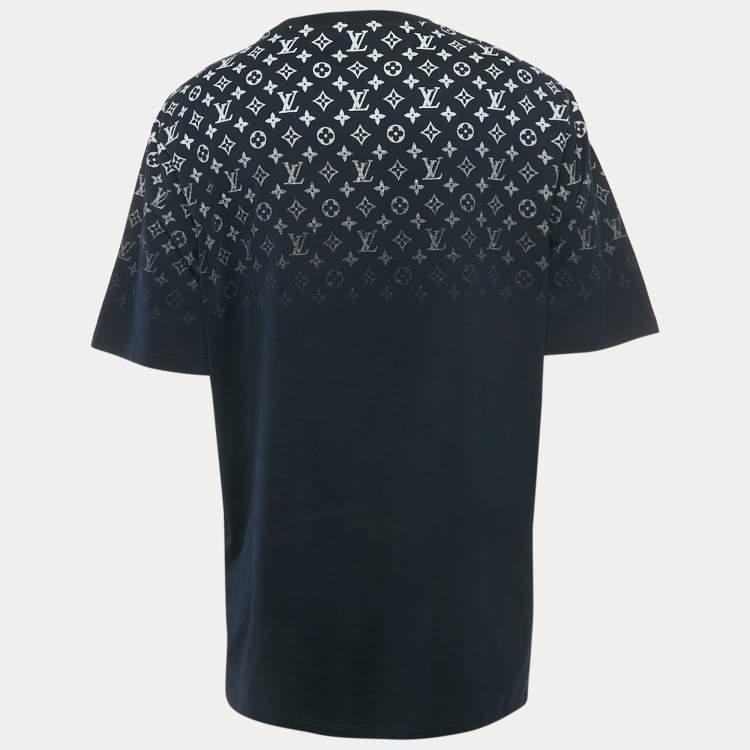 مملوكة مسبقًا Louis Vuitton Navy Blue Monogram Gradient Jersey T-Shirt 5L