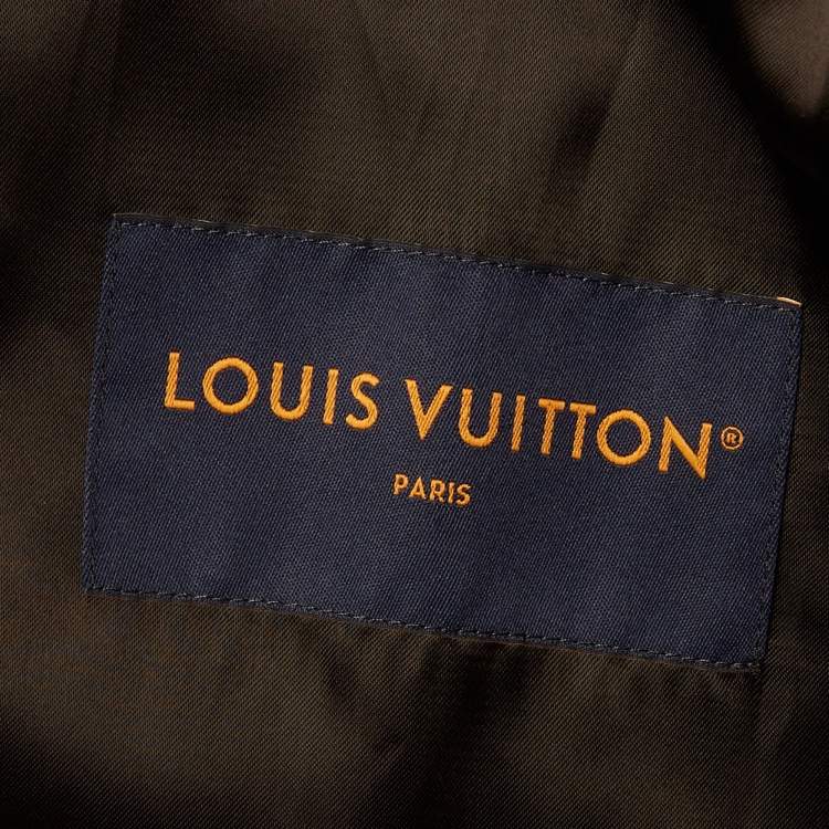 Pre Owned Louis Vuitton Marque L.Vuitton Deposee Black Velvet Chic Graphic Overshirt XXL
