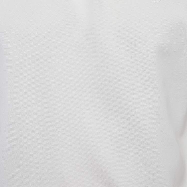 مملوكة مسبقًا Louis Vuitton White Pique Polo T-Shirt L